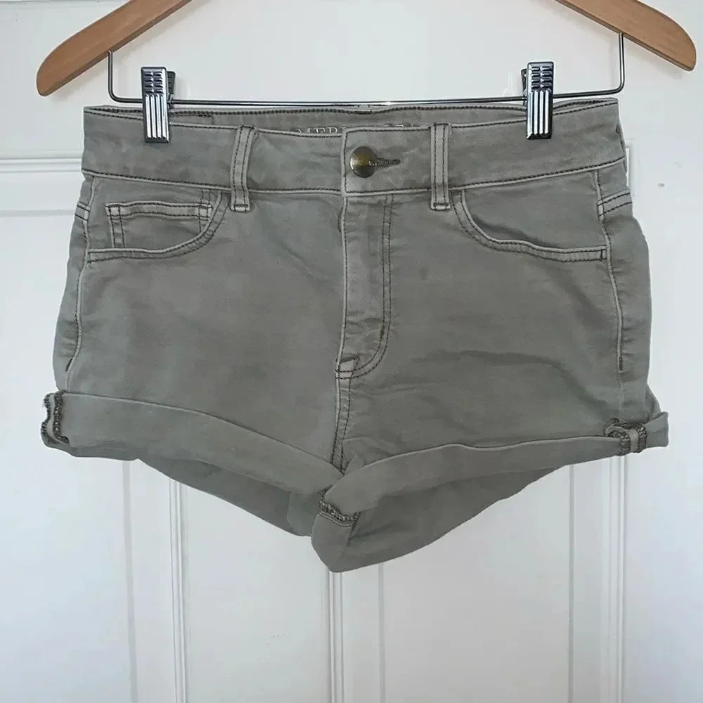 American Eagle Hi-Rise Shortie Jean Shorts